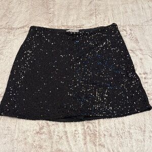 Abercrombie & Fitch Sequin Black Mini Skirt